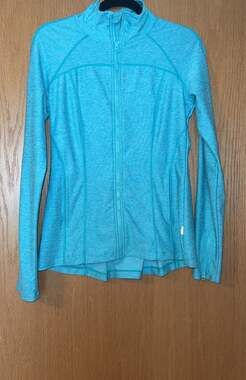 Mondetta Women's Turquoise Heathered Full-Zip Performance Jacket